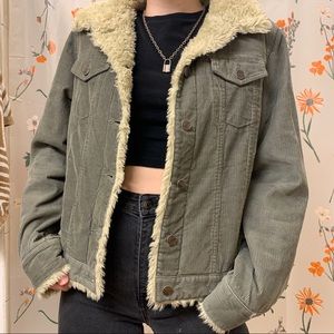 Sherpa lined corduroy jacket